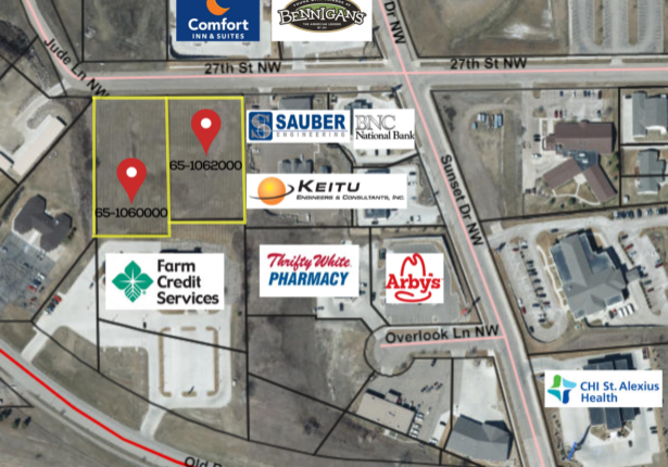 Mandan Lots Parcel Map With Labels